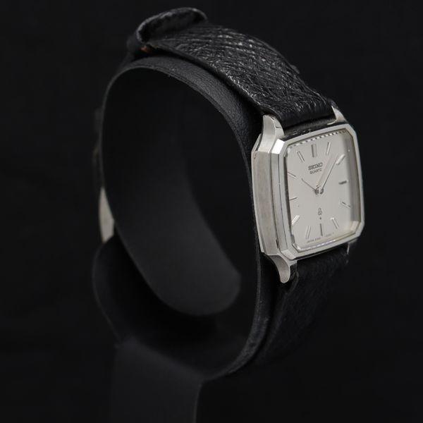 稼働品 SEIKO QUARTZ 腕時計 スクエア シャリオ リネン文字盤 稼働品