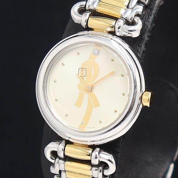 【希少！】ロベルタディカメリーノ★腕時計 稼動 良品 ロベルタディカメリーノ QZ 石付 ゴールド文字盤 レディース