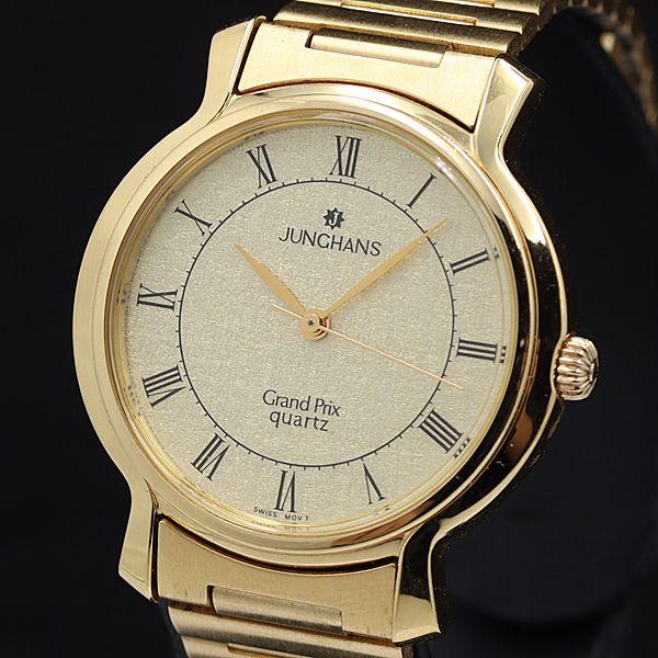 稼働 ユンハンス QZ ゴールド文字盤 EWJG-11023M メンズ腕時計 KMR 2000000 NSK : 5980watch - 通販 ...