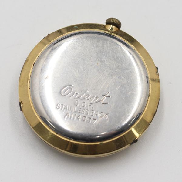 ロイヤルオリエント 手巻き シルバー文字盤 トップのみ A114557 メンズ