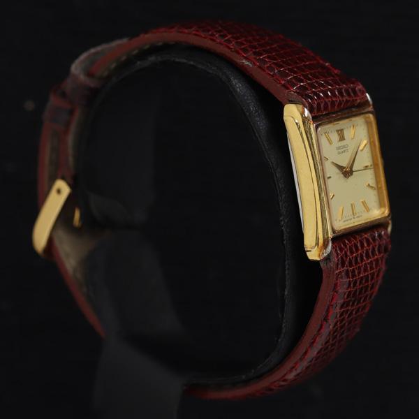 SEIKO セイコー 1421-5070 スクエア ゴールド 腕時計 レア セイコー 1421-5070 QZ ゴールド文字盤 レディース腕時計 KRH 2000000