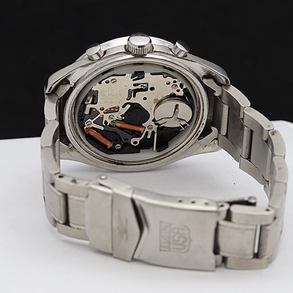 稼働 エルジン QZ クロノ ブラック文字盤 メンズ腕時計 2000000 NSK