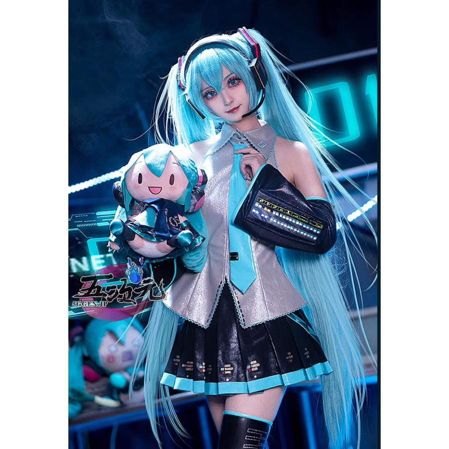 初獣猫  ボーカロイド　コスプレ　初音ミク　コスチューム　通常V　コスプレ衣装　発光Ver｜5ggen｜02