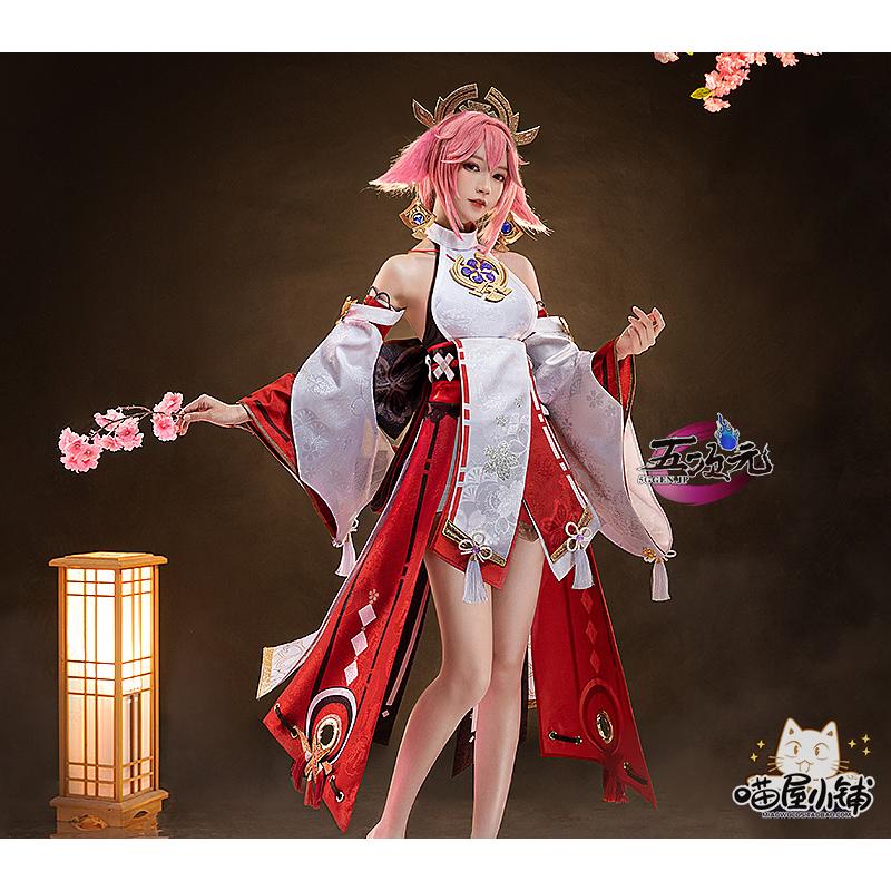 猫屋小舗 原神 コスプレ 八重神子 やえみこ 衣装 ※ウィッグ 靴 猫屋小舗 原神 コスプレ 八重神子 やえみこ 衣装 ※ウィッグ 靴