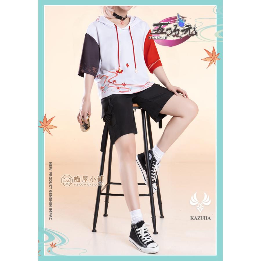 猫屋小舗 原神 コスプレ 楓原万葉 カズハ 清楓 Tシャツ ※ウィッグ