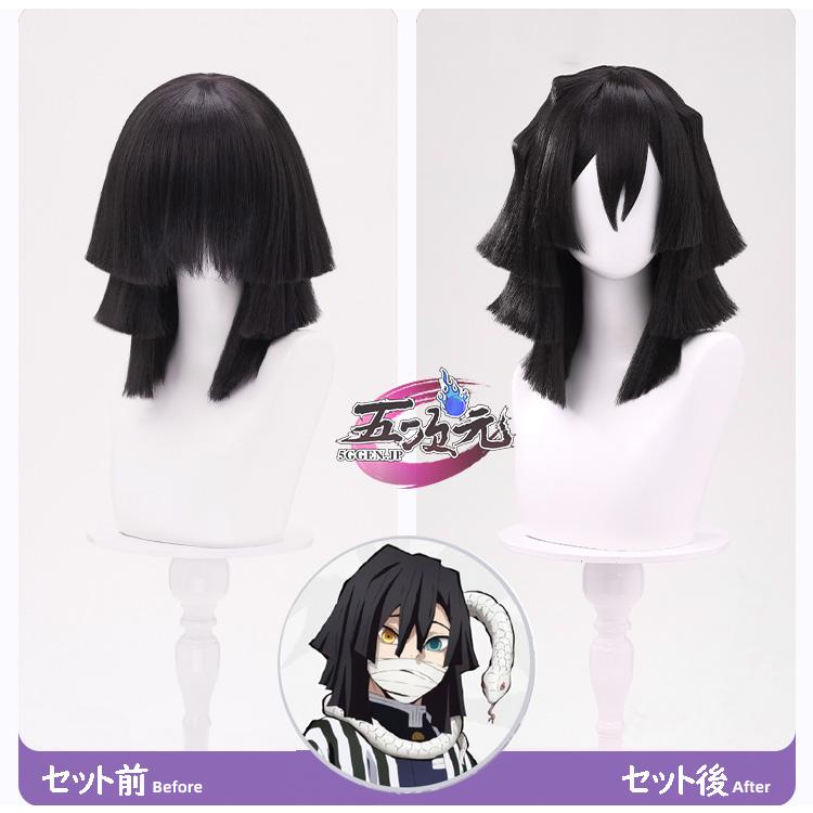 三分妄想 鬼滅の刃 コスプレ 伊黒小芭内 ウィッグ : 五次元
