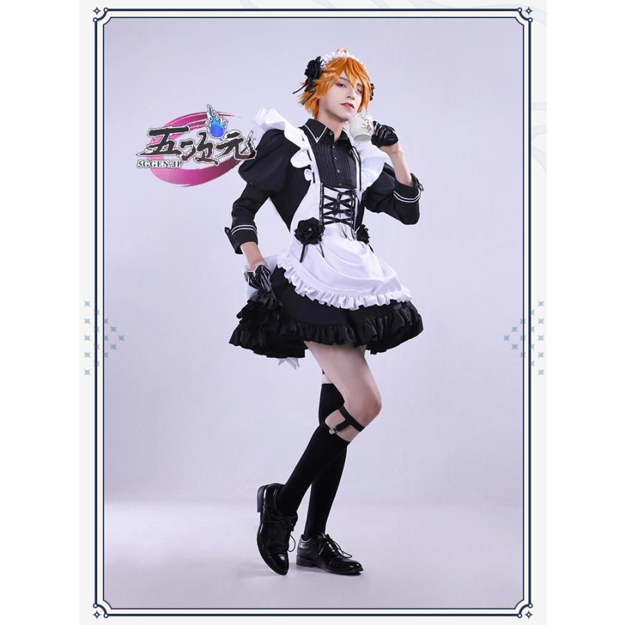 三分妄想 原神 コスプレ タルタリヤ メイド服 衣装 ※ウィッグ 三分妄想 原神 コスプレ タルタリヤ メイド服 衣装 ※ウィッグ