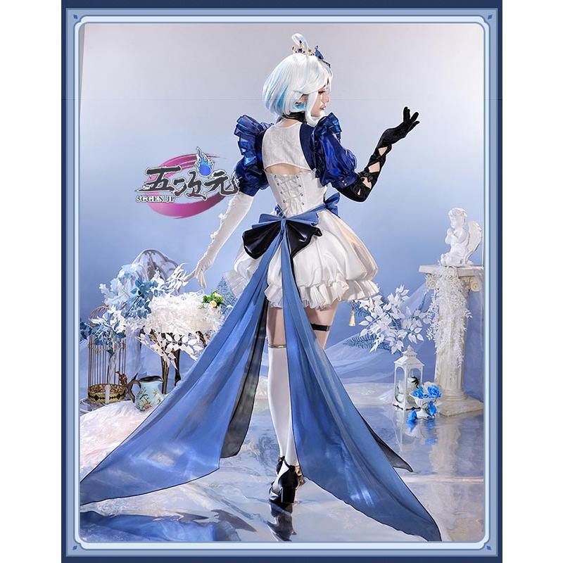 三分妄想 原神 コスプレ フリーナ 水色アリス 同人衣装 三分妄想 原神 コスプレ フリーナ 水色アリス 同人衣装