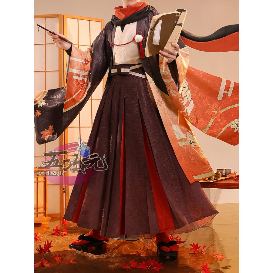 三分妄想 原神 コスプレ 楓原万葉 五歌仙 赤人 衣装 ※ウィッグ 三分妄想 原神 コスプレ 楓原万葉 五歌仙 赤人 衣装 ※ウィッグ