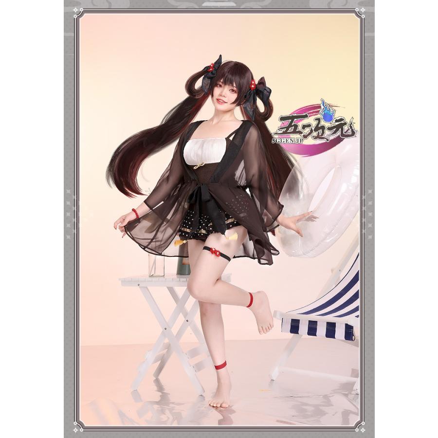 三分妄想 原神 コスプレ 胡桃 フータオ 水着 衣装 同人服 ※ウィッグ