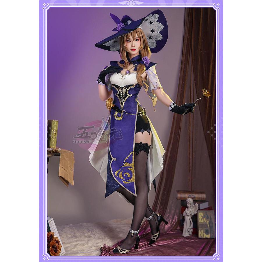 三分妄想 原神 コスプレ リサ 衣装 ※ウイッグ 靴 追加可 : 五次元