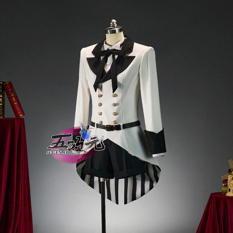 五次元　黒執事　コスプレ　シエル　白いストライプ柄　衣装 | 