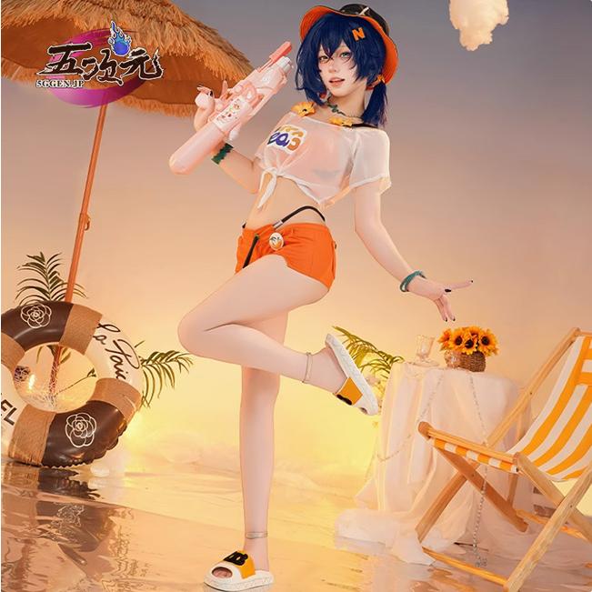 ゼンレスゾーンゼロ リン 水着 夏イベ 夏色ブルースカイ コスプレ衣装 M コスプレ衣装 リン 夏色ブルースカイ 水着 コスチュームセット