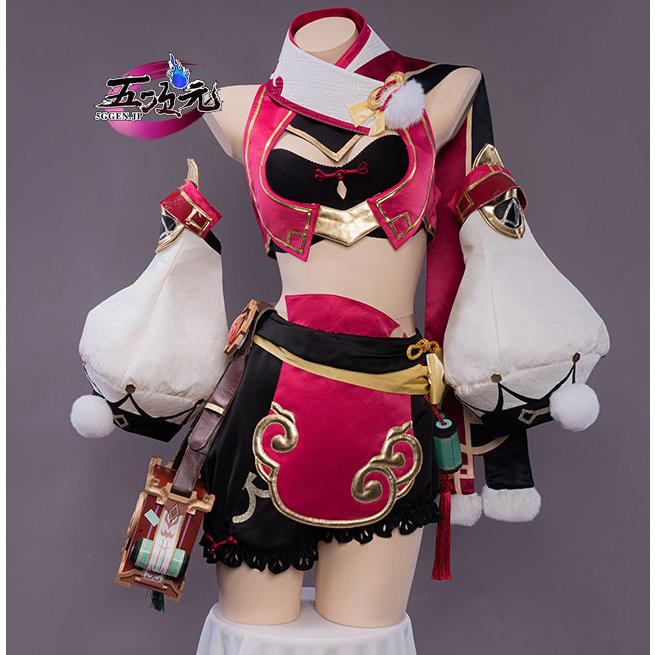 Uwowo 原神 コスプレ 煙緋 エンヒ 衣装 ※ウィッグ 靴 カバン 追加可