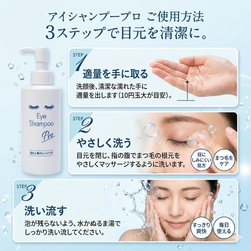 アイシャンプープロ 200mL 2個 大容量 まつ毛シャンプー 目元