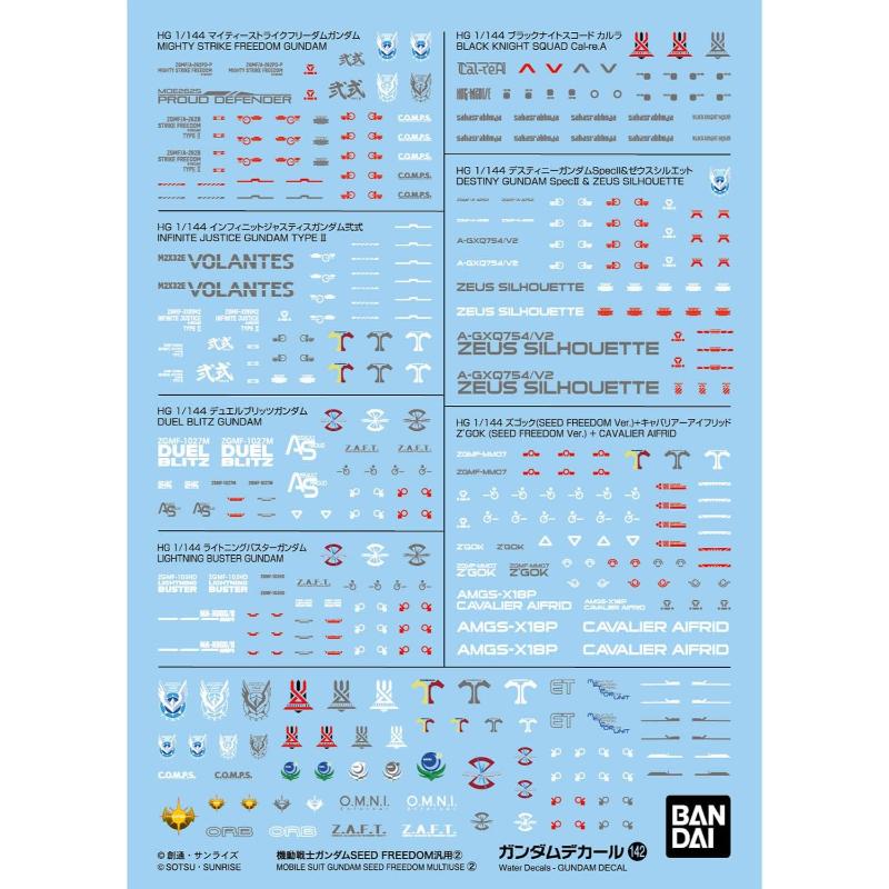 BANDAI SPIRITS バンダイスピリッツ ガンダムデカール No.142 機動戦士