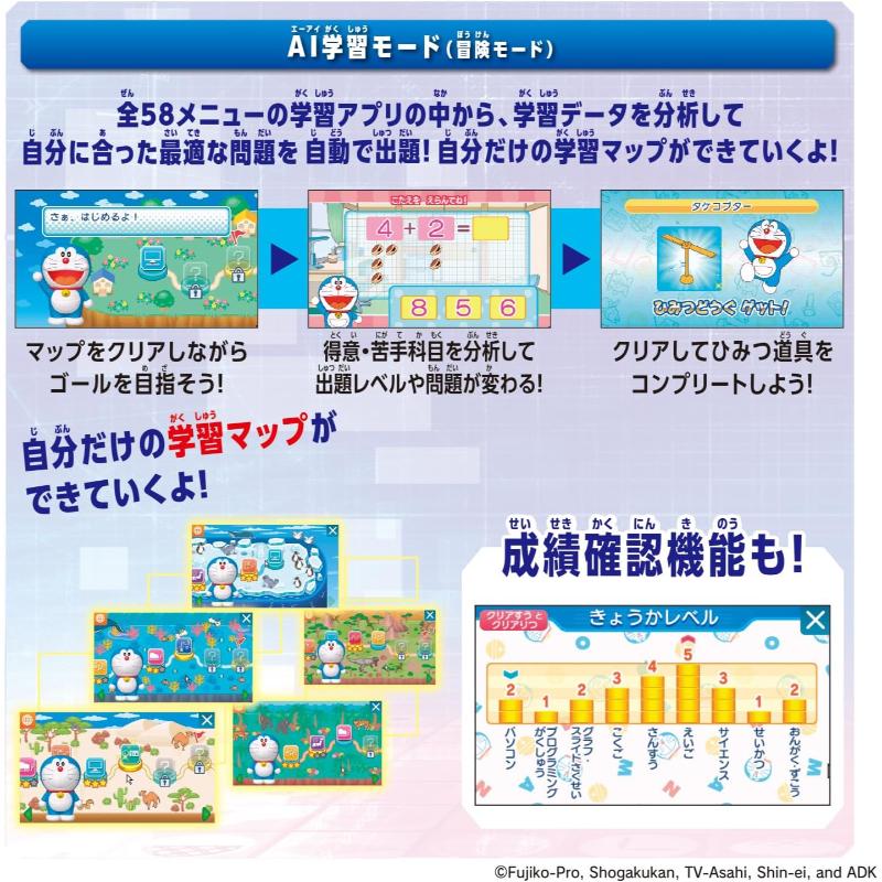 BANDAI（バンダイ） ドラえもん AIパソコン 知育玩具 子供用 学習 国語