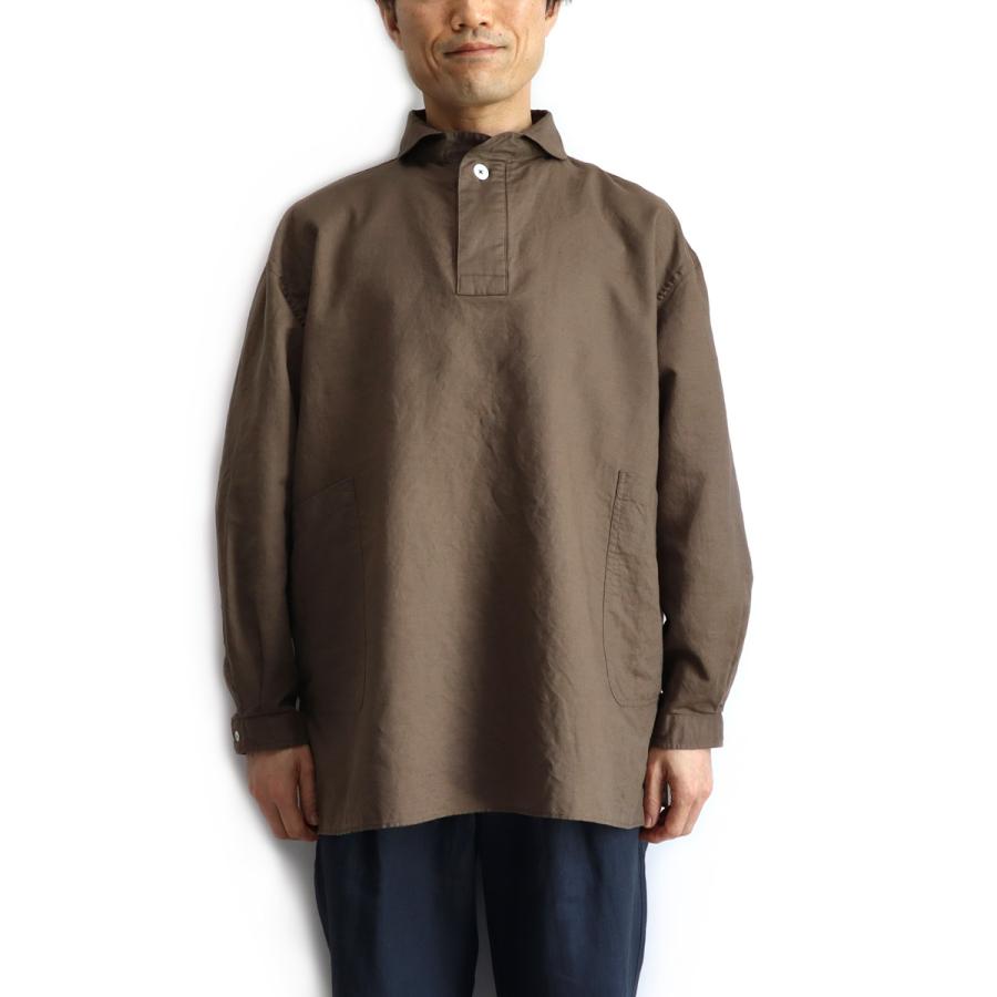 名作LOLO LIKE ロロライク プルオーバービッグシャツ コットン ベージュ LOLO（ロロ） LOLO LIKE（ロロライク）綿麻 定番プルオーバー ビック