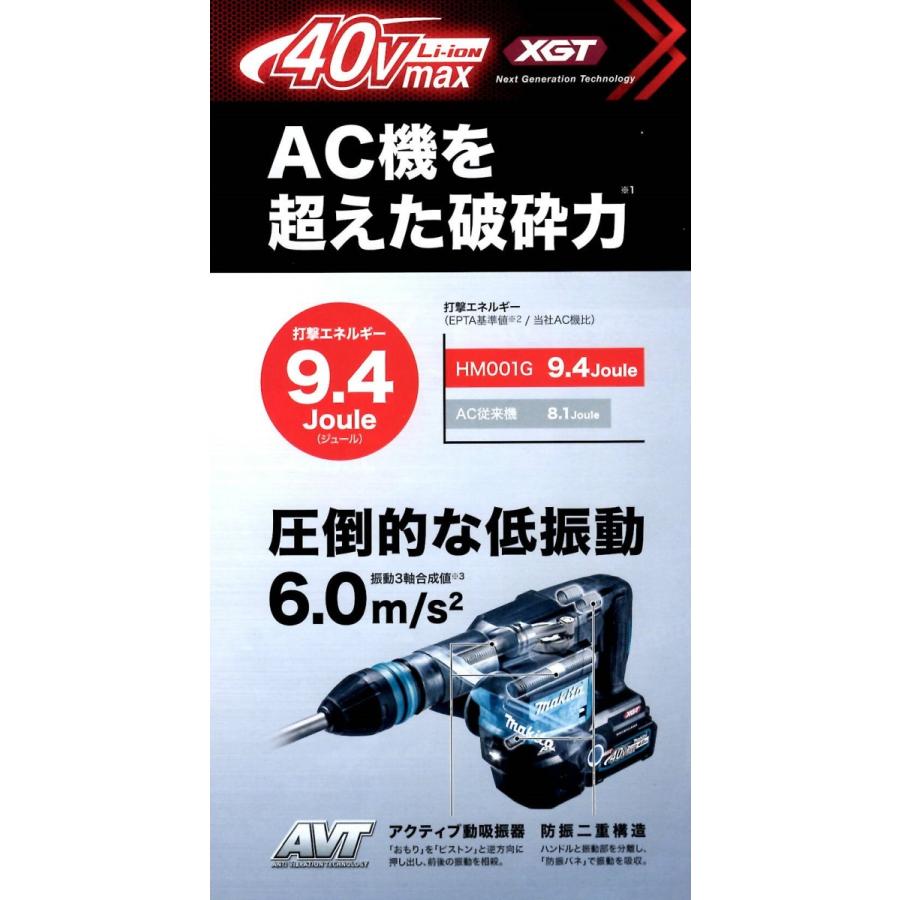 マキタ（makita） 充電式ハンマ HM001GRMX 40V <バッテリ・充電器
