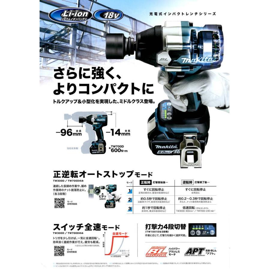 マキタ（makita） 充電式インパクトレンチ TW700DZ 18V 6.0Ah ＜本体