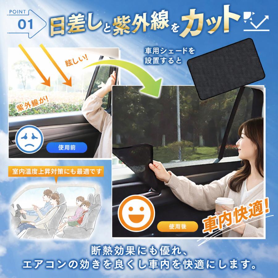 サンシェード 車 サイド 日よけ 日除け ひよけ 網戸 メッシュ カーテン