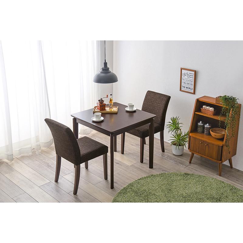 コンパクトダイニング３点セット ブラウン-