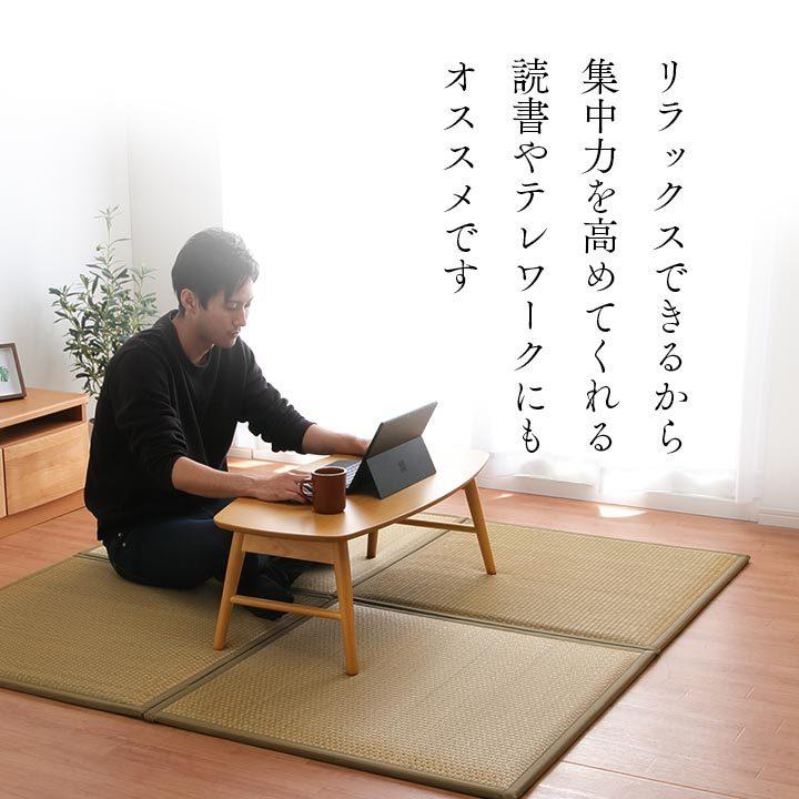 ユニット畳 6枚セット （ベージュ3ブラウン3）82×82×2.3 システム畳
