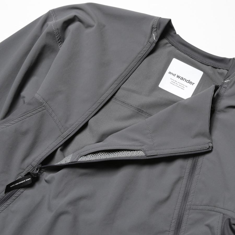 and wander trek pullover アンドワンダー　グレー and wander（アンドワンダー） 【20%OFF】アンドワンダー トレックプル
