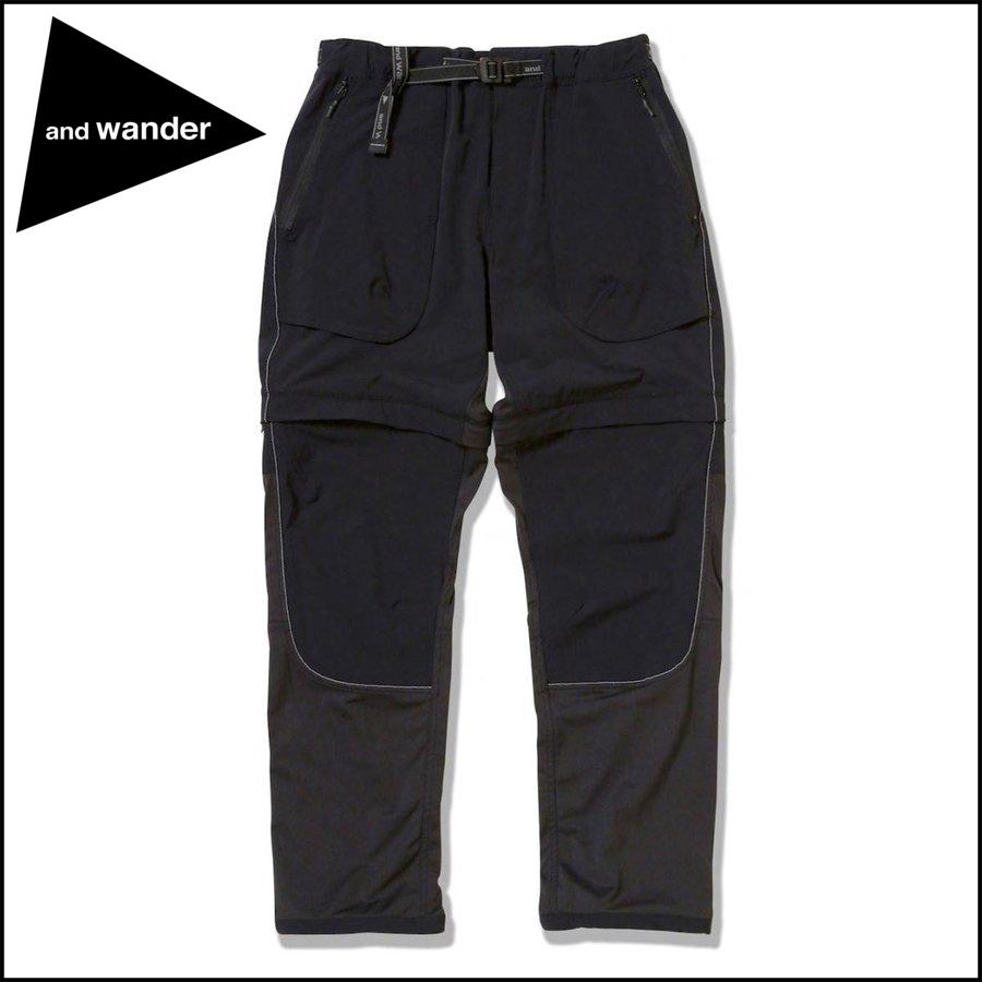 ポイント10% アンドワンダー トレック2ウェイパンツ 撥水 and wander 