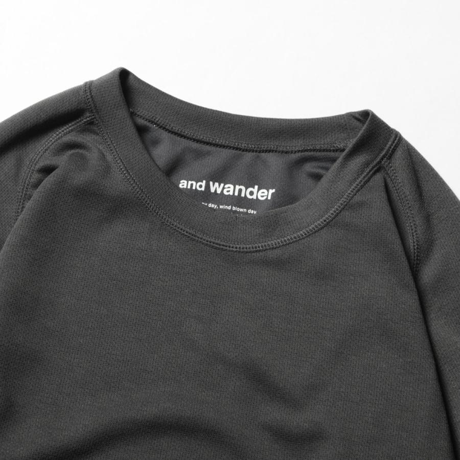 新品！and wander パワードライジャージーラグランロングスリーブT and wander アンドワンダー＞ power dry jersey raglan long sleeve T