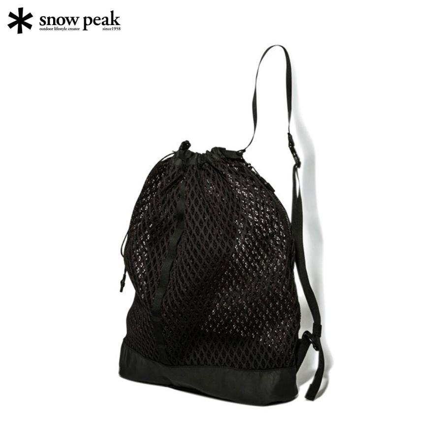  Peakスノーピーク　バックパック　ブラック 10%OFF スノーピーク ダブルフェイスメッシュショルダーバッグ