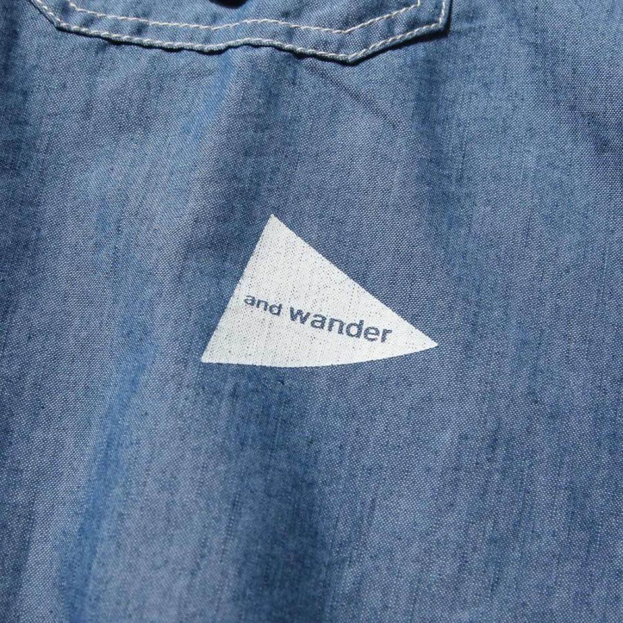 and wander（アンドワンダー） ピーエルダンガリーショートスリーブ