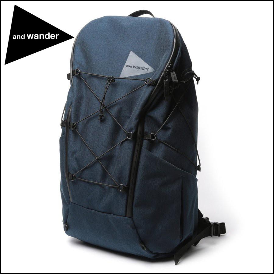 and wander / heather backpack/ヘザーバックパック/リュック/ナイロン/NVY/無地// and wander（アンドワンダー） ポイント10% ヘザーバックパック