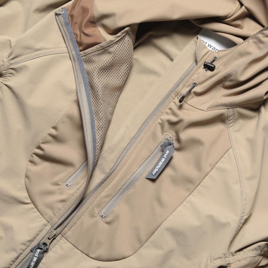 and wander（アンドワンダー） ポイント10% トレックジャケット 撥水