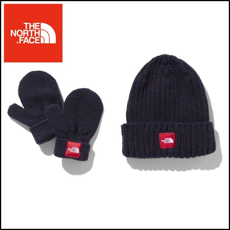 THE NORTH FACE ネイビーx レッド ジャケット 白ニット帽セット THE NORTH FACE（ザ ノースフェイス） ザ ノース フェイス ベイビー