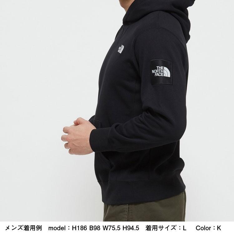 L ノースフェイス スクエアロゴフーディー NT12035 黒 K ブラック THE NORTH FACE（ザ ノースフェイス） ザ ノース フェイス スクエア