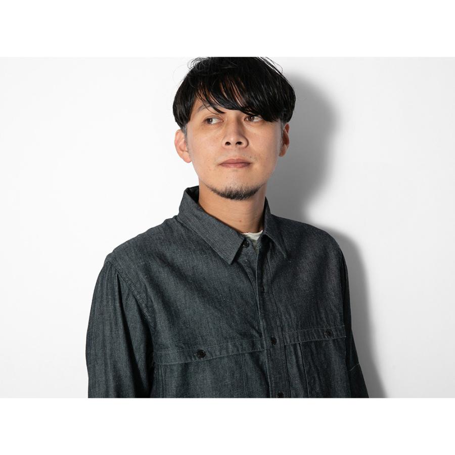 30%OFF スノーピークアパレル タキビライトデニムユーティリティシャツ デニムシャツ TAKIBI Light Denim Utility Shirt Black SH21AU401-BK｜5th-store｜05