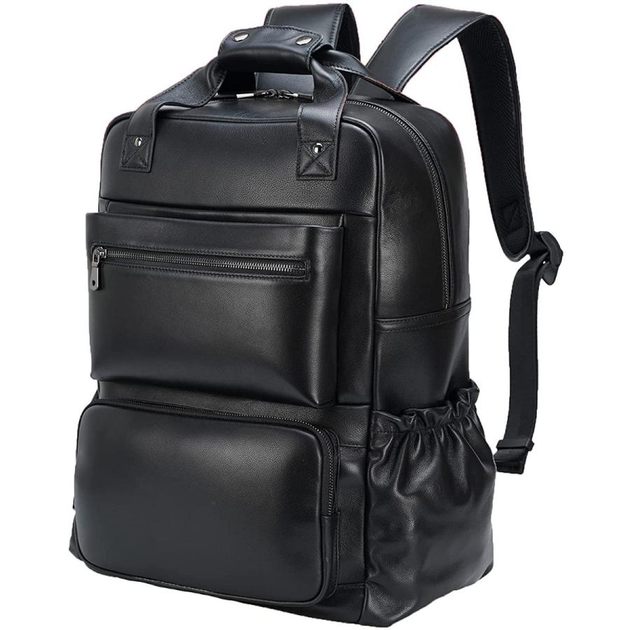 雅革 リュック メンズ メンズ 本革 牛革 15 6インチpc収納 リュックサック デイパック リュックサック レザー バックパック 5th Storm 大容量 防水 リュックサック