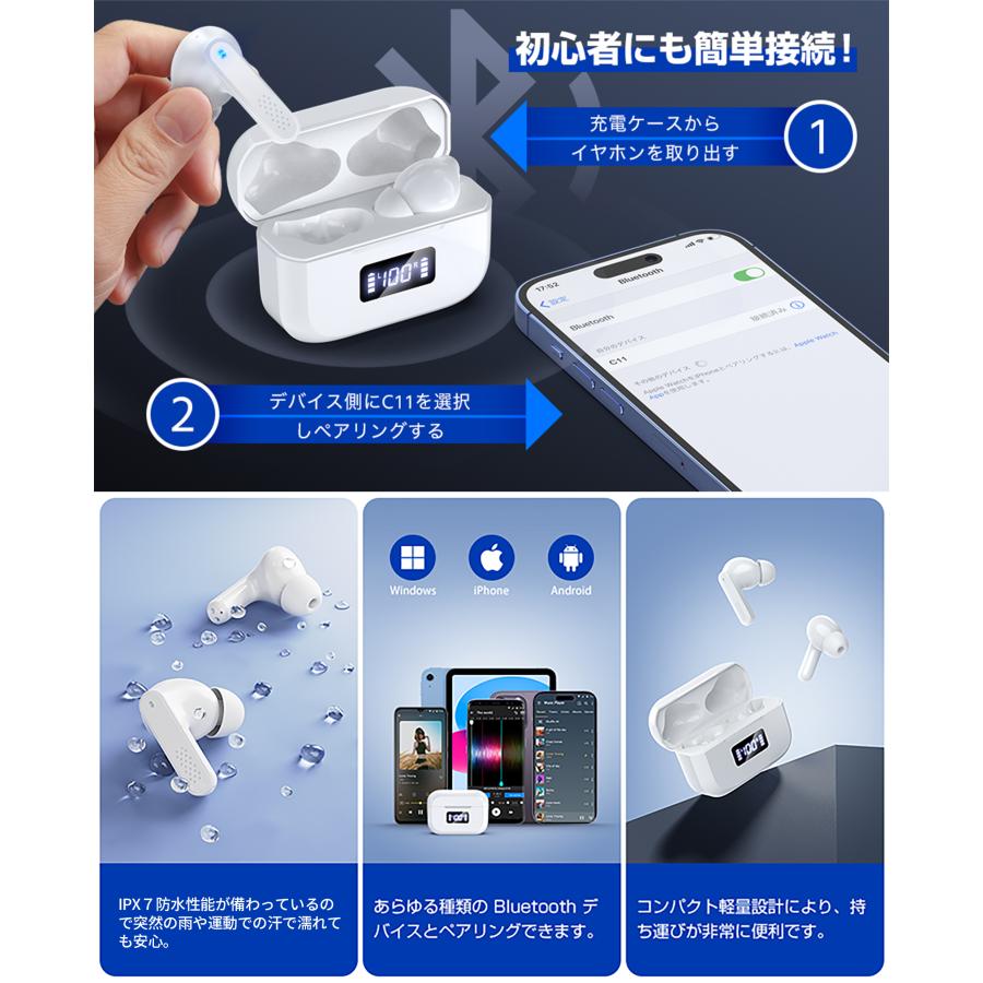 ワイヤレスイヤホン bluetoothイヤホン Bluetooth5.3 最大48時間 ワイヤレスイヤホン bluetoothイヤホン Bluetooth5.3 最大48時間