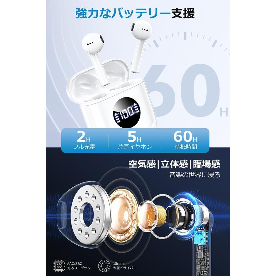 ワイヤレスイヤホン Bluetooth5.3技術 Bluetooth イヤホン ワイヤレスイヤホン Bluetooth5.3技術 Bluetooth イヤホン