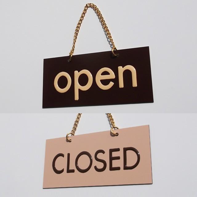 オープン・クローズ札 2 営業中・準備中看板 ドアプレート openclose