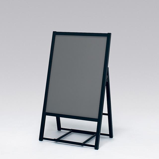 屋外用4辺開閉式片面ポスタースタンド／B2（ブラック） 立て看板 A型