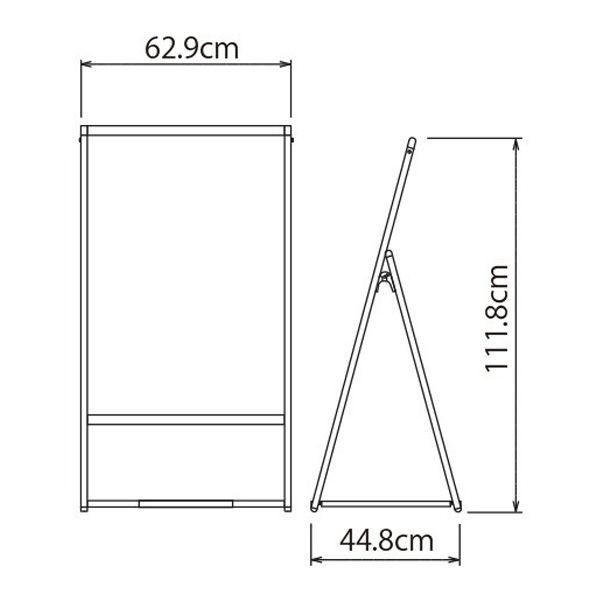 屋外用片面ポスタースタンド／A1 立て看板 A型 おしゃれ 屋外