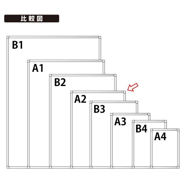 スリムフレーム開閉式パネル／A2サイズ パネル 額縁 ポスターパネル