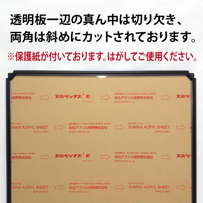 スリムフレーム開閉式パネル／A2サイズ パネル 額縁 ポスターパネル