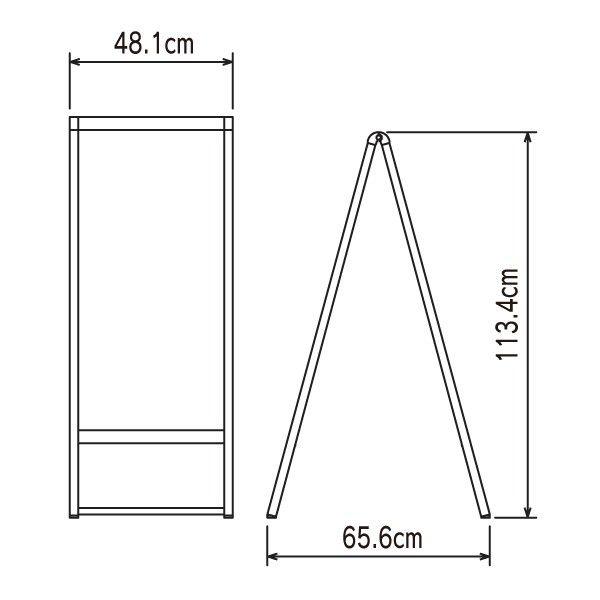 看板！高さ107cm横48.5cm土台と幅51cm