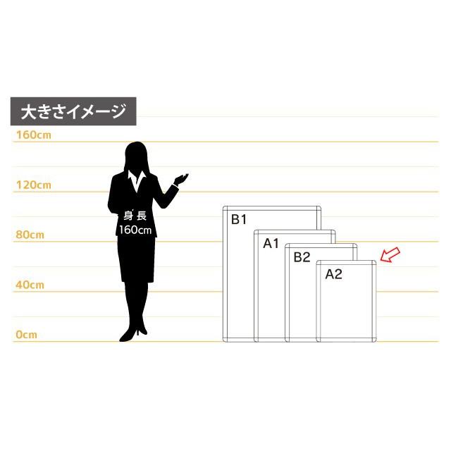 屋外対応パネル／A2サイズ（角丸） パネル 額縁 ポスターパネル