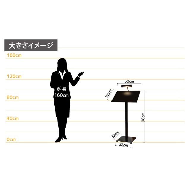 LEDライト付きメニュースタンド（置き型） メニュー置き 飲食業看板