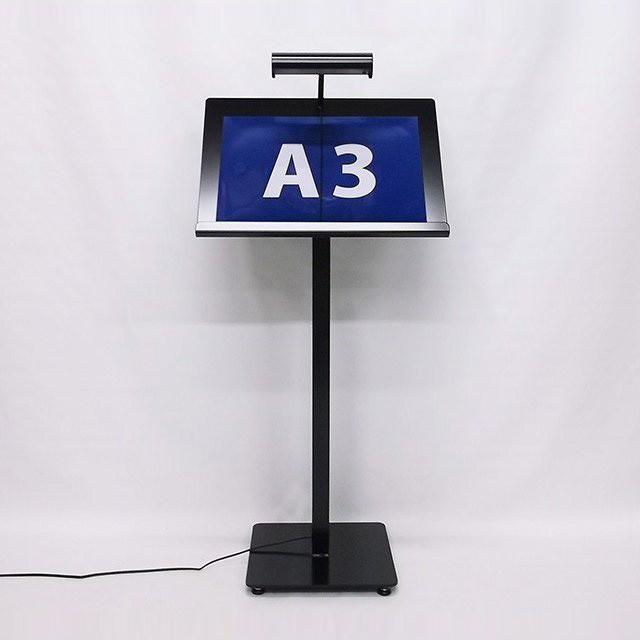 LEDライト付きメニュースタンド（置き型） メニュー置き 飲食業看板