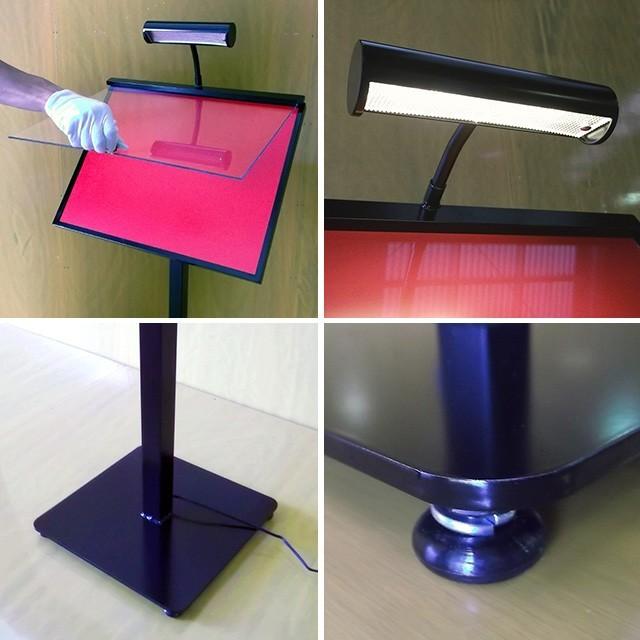 LEDライト付きメニュースタンド（挟み込み型） メニュー置き 飲食店